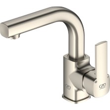 Gpd MTL160-FN Pedra Tek Gövde Lavabo Bataryası Fırçalı Nikel