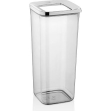 Defne Store Kare Saklama Kabı, Şeffaf Füme 5'li Set