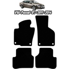 Gian Fabio Falleri Lacasa Vw Passat B7 (2011-2014) Uyumlu Renkli Biye-Silikon Topukluklu Premium Velur Halı Paspas