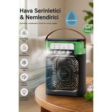 Blackbird Game Center Blic BWFN10 Siyah Sulu Fan Masa Üstü Mini Klima Vantilatör Nemlendiricili Soğutucu Fan 600ML