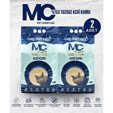 MC %100 Tozsuz Kedi Kumu 10LT x 2 Kokusuz Topaklanan Yapı ile Temiz ve Sağlıklı Ortam
