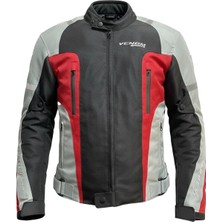 Venom Air Racing Motosiklet Montu 4 Mevsim Motorcu Touring Mont Siyah-Açık Gri