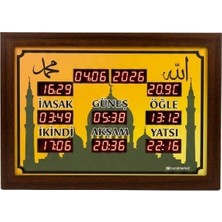 Camimarket Ezan Okuyan Saat 33X23 cm – Kumandalı Yan Tasarım - Dmr-28