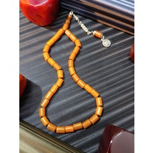 Anemore Collection Çubuk Kehribar Tesbih – Işıltılı Sarı Kesme Kesim