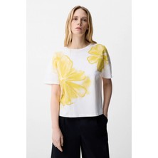 adL Baskılı T-shirt Kemik 17546633001