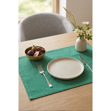 United Colors Of Benetton BE-28460-GR   Yeşil Amerikan Servis Çizgili 4 Lü 33,50 cm