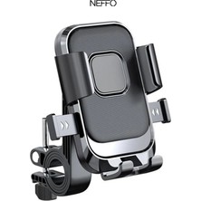 Neffo Bisiklet Scooter Atv Otomatik Tuşlu Motorsiklet Gidon Bağlantılı Telefon Tutucu
