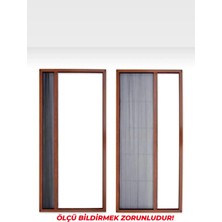 Empressco Meşe Renkli Pileli Sürgülü Stor Pencere Sineklik 0-70X0-130 cm