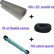 Empressco Siyah Sineklik Contası ve Fitil Çekme Aparatı Tam Set 400X120 cm