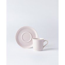 Madame Coco Kalre 6 Kişilik 12 Parça Kahve Fincan Seti - Açık Pembe - 90 ml
