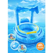 Empressco Saule Gölgelikli Tenteli Çocuk Deniz Simiti Baby Float Bebek Deniz Simiti 0-3 Yaş Bebek Botu - Fiyatı, Yorumları