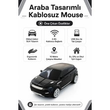 Zilvana Spor Araba Tasarımlı 2.4g Kablosuz Optik Mouse - Siyah Suv Model