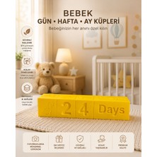 Major Hobi Bebek Gün Hafta Ay Küpleri 3D Baskı Yenidoğan Fotoğraf Çekim Seti - Anı Küpü - Sarı