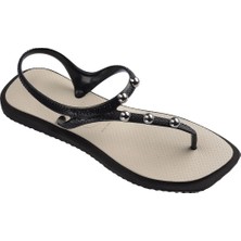 Havaianas Hav. Flash Fusıon Black/beıge Straw Sandalet 4150244