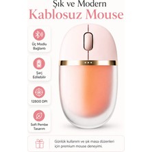 Zilvana Muse Işıklı Bluetooth & 2.4g Kablosuz Oyuncu Pudra Pembe Mouse