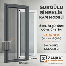 Empressco Alüminyum Pileli Sürgülü Sineklik Kapı 90×220, Güvenli ve Şık Tasarım