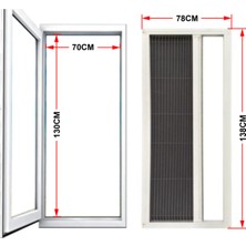 Empressco Pileli Plise Sürgülü Akordiyon Katlanır Pencere Sinekliği, 70X140 cm