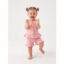 Kids Kingdom Organik Pamuklu Keten Kız Çocuk 2li Takım Kız Bebek 2li Takım
