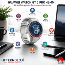 Huawei 14 Gün Maksimum Pil Ömrü, 9 Gün Tipik Pil Ömrü Watch Gt5 Pro 46MM - Titanyum