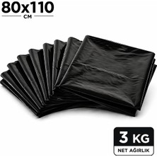 MSE HOLD Siyah Çöp Poşeti 80X110 Kalın 3 kg Dökme Çöp Torbası Battal Boy