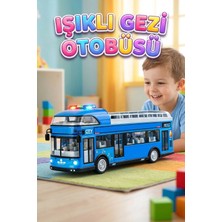 Farbu Oyuncak Sesli Işıklı Sürtmeli Büyük Boy Eğitici Oyuncak Araba Gezi Otobüsü