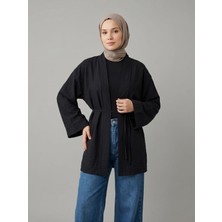 Foremia Çilek Hırka-Siyah -