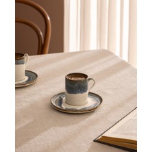 Madame Coco Maure 6 Kişilik 12 Parça Kahve Fincan Seti - Mavi - 90 ml