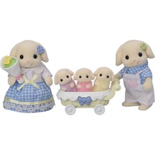 Sylvanian Families Flora Tavşan Ailesi 5'li Figür Seti Üçüz Bebekli 5735