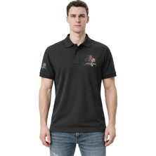 Ar-ma Erkek Polo Yaka Tişört Resim Baskili Regular Fit Çift Toplama Penye Pike Y31374358902