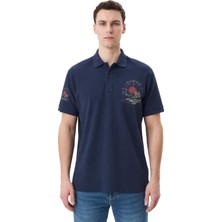 Ar-ma Erkek Polo Yaka Tişört Resim Baskili Regular Fit Çift Toplama Penye Pike Y31374358902