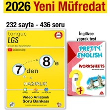Tonguç Akademi 7'den 8'e Hazırlık Kitabı LGS Sınavına Uygun 7. Sınıf İngilizce Soru Bankası