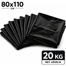 MSE HOLD Siyah Çöp Poşeti 80X110 Kalın 20 kg Dökme Çöp Torbası Battal Boy