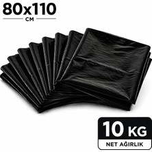 MSE HOLD Siyah Çöp Poşeti 80X110 Kalın 10 kg Dökme Çöp Torbası Battal Boy