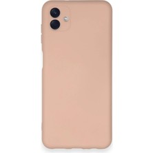 Samsung Galaxy A04 Kılıf Nano Içi Kadife Silikon - Pudra