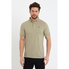 Jeus Erkek Pike Lacoste Kumaş Yakalı Çağla Tshirt
