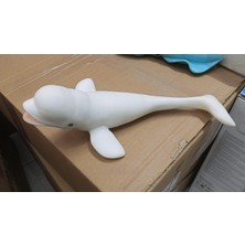 BNG STR Plastik Oyuncak Büyük Boy Yunus Beyaz Balina Beluga 23 cm