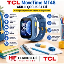 Tcl  Gps Konum Takibi, Görüntülü ve Sesli Görüşme Imkanı Movetıme MT48X 4g Akıllı Çocuk Saati Mavi