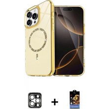 Marsilyan™- iPhone 16 Pro Max Kılıf Kıvılcım Form Prime - Siyah Buffer Hayalet Cam Ekran Koruyucu + Pvd Metal Kamera Lens - Gs