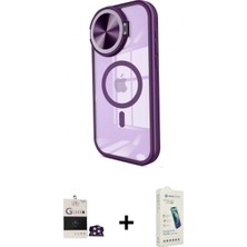 Marsilyan™- iPhone 14 Pro Max Kılıf Kıvılcım Modern Koleksiyonu - Şeffaf Pasifik Cam Ekran Koruyucu + Bilvis Titan Kamera Lens - Gd