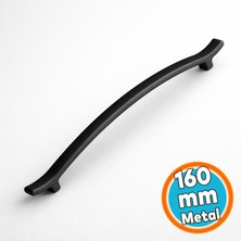 Nzb Mat Siyah Metal Kulp Mobilya Çekmece Mutfak Dolap Kulpları Dolabı Kulbu Kulpu (160 mm - 16 Cm)