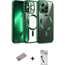 Marsilyan™- iPhone 12 Pro Kılıf Nova Işık Özel Seri - Şeffaf Uv Polymer Nano Ekran Koruyucu + Shine Kamera Lens Koruma Cam - Sabe
