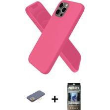 Marsilyan™- iPhone 12 Pro Kılıf Kozmos Yansıma Özel Seri - Siyah 34D Hayalet Izgaralı Cam + Renkli Kamera Lens Koruma Cam - Sı