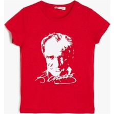 Nacar Store Unısex Beyaz Mustafa Kemal Atatürk Imzalı Çocuk Tişört