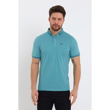Jeus Erkek Pike Lacoste Kumaş Yakalı Mint Yeşil Tshirt
