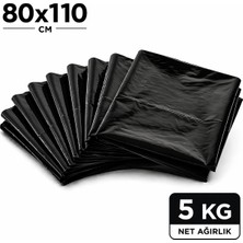 MSE HOLD Siyah Çöp Poşeti 80X110 Kalın 5 kg Dökme Çöp Torbası Battal Boy