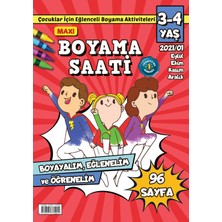 Maxi Boyama Saati 2021/01 Komisyon Yazarlı 3 - 5 Yaş Eğlenceli Boyama Kitabı