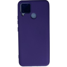 Realme C15 Kılıf Nano Içi Kadife Silikon - Mor