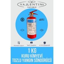 Vallentina 1 kg Yangın Söndürme Cihazı Tse-Hyb/ce Belgeli 4 Yıl Garantili(Tüvtürk Onaylı)