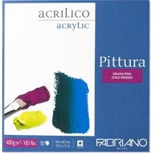 Fabriano Pittura Akrilik Boyama Pedi 10 Yaprak Beyaz 40X40