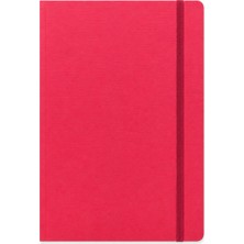 Fabriano Quaderno Notebook A5 80 Yaprak Çizgisiz Elastik Bantlı, Jel - Lampone